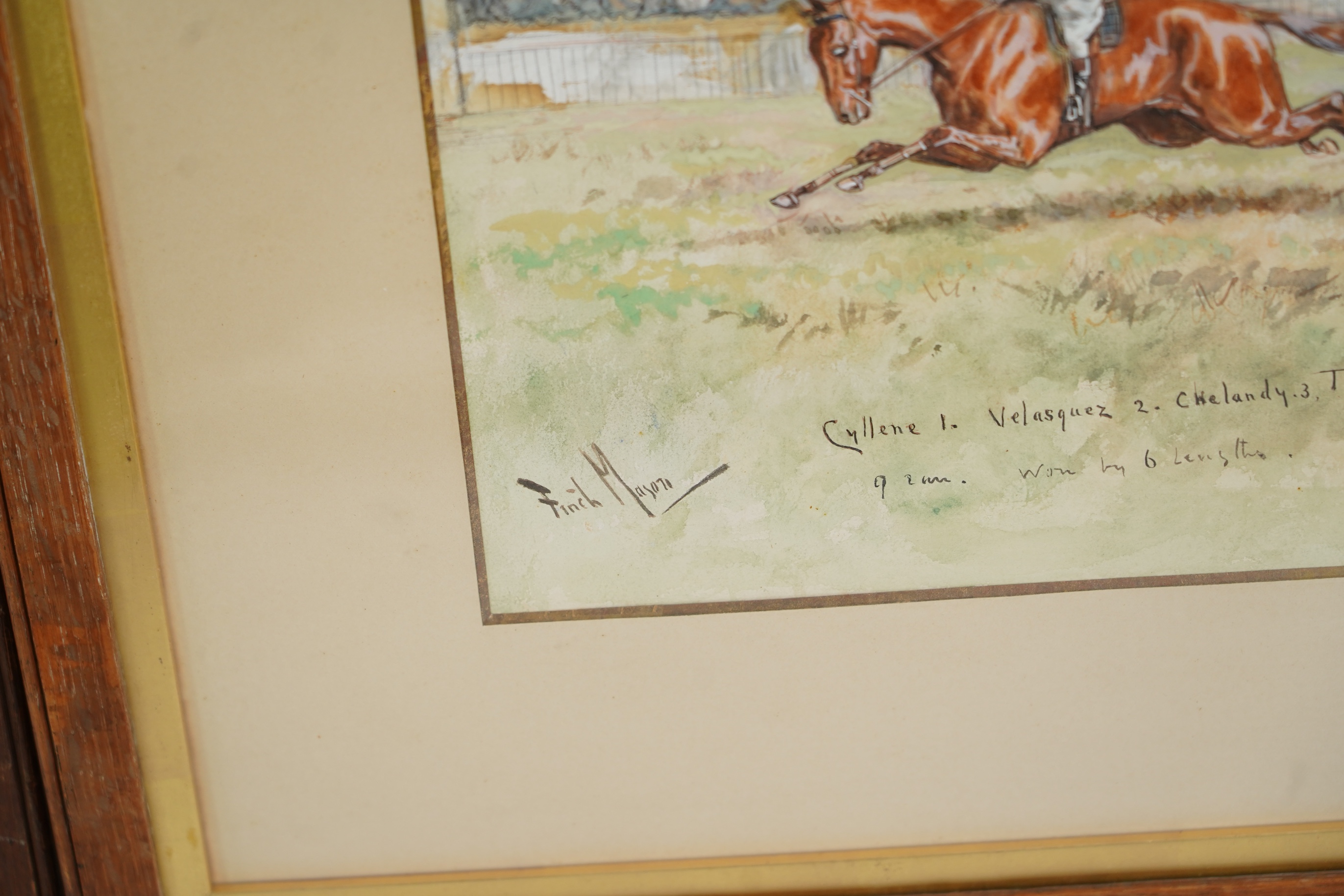 George Finch Mason (1850-1915), 'Cyllene Wins! - The Newmarket Stakes, 1898'